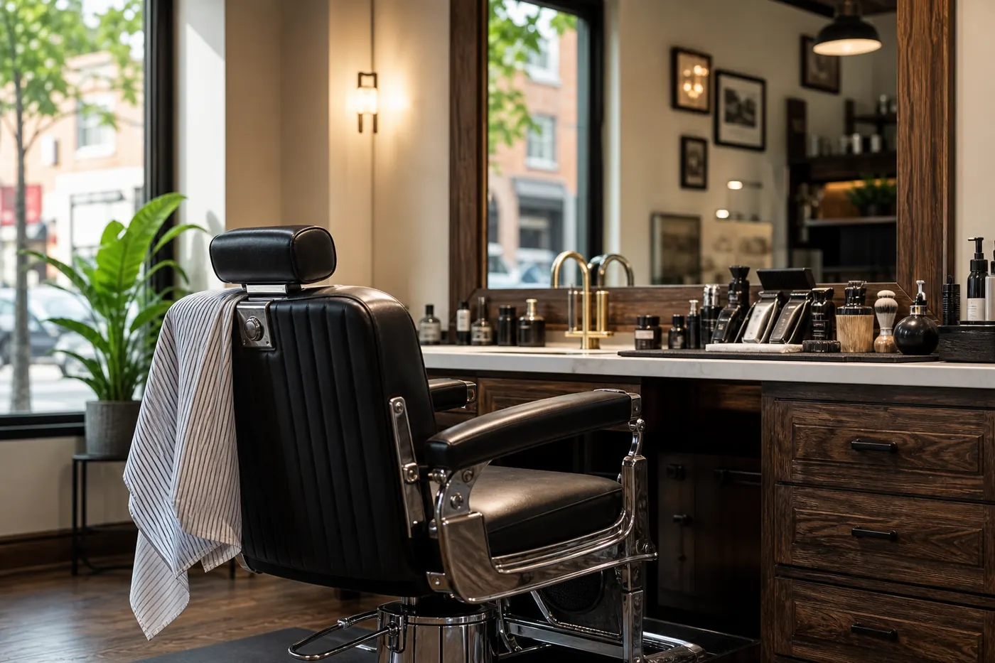 Barber chair and tools